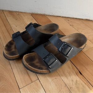 Birkenstock Arizona Black Double Strap Sandals EU 34 US 3 Cork Footbed
